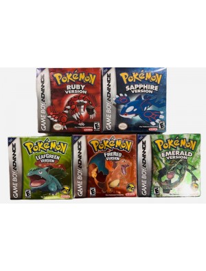 Gameboy Advance Pokemon Games - All GBA Pokemon w/Boxes