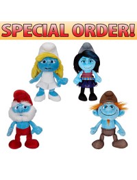 Toy Smurfs Bean Bag Plush Wave 2 (2 Papa Smurf 2 Smurfette 2 Vexy And 2 Hackus)