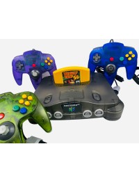 N64 Console Complete Transparent Grey - New Custom Modded N64 Bundle