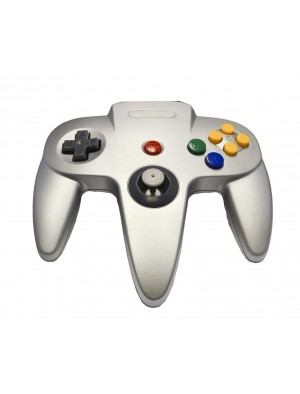 Original Nintendo 64 Controller Silver - N64 Style Controller Metallic Silver