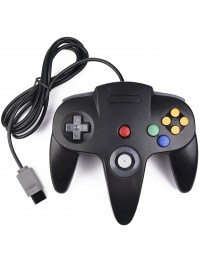 Nintendo 64 Controller in Black - N64 Style Controller Pad Black