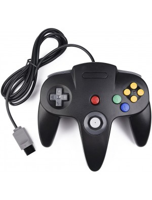 Nintendo 64 Controller in Black - N64 Style Controller Pad Black