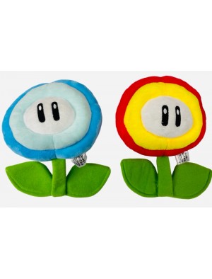 Super Mario Plush Fire Flower & Ice Flower - 7 inch Mario Plush Toy