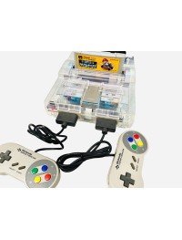 Modded Original Super Nintendo Region Free Console Transparent Bundle